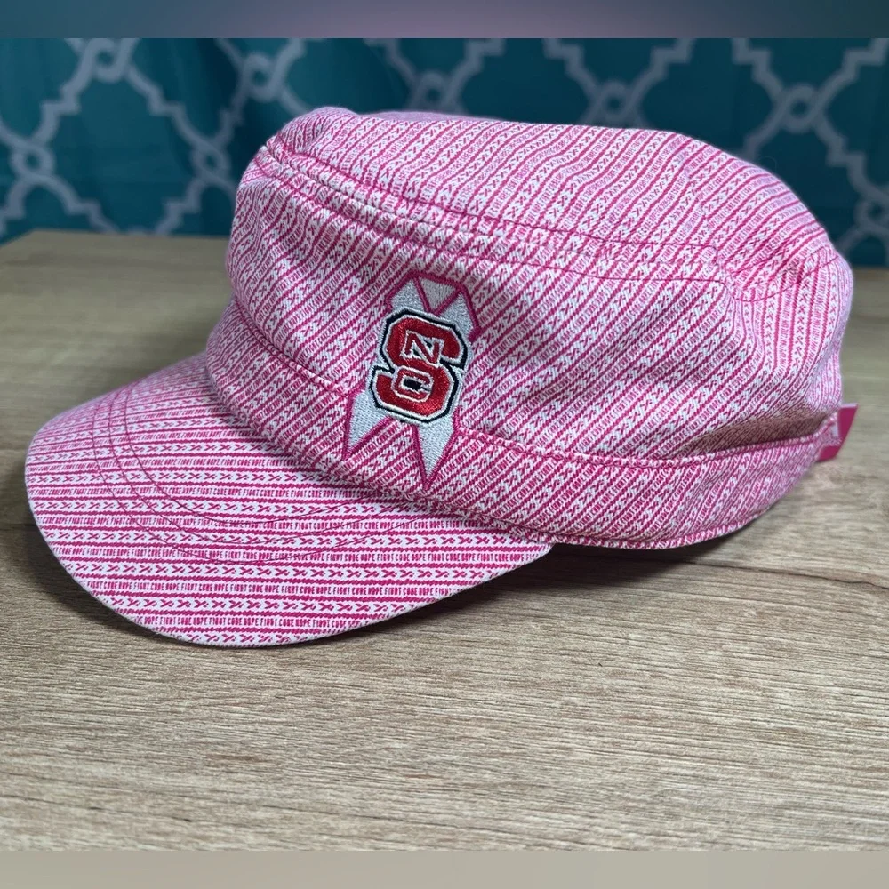 Adidas NC State Wolfpack Military-style Cap with Breast Cancer Awareness Ribbon - Picture 1 of 14